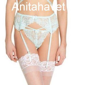 CHELSEA28 Garter Belt & Thong Cross My Heart Lace